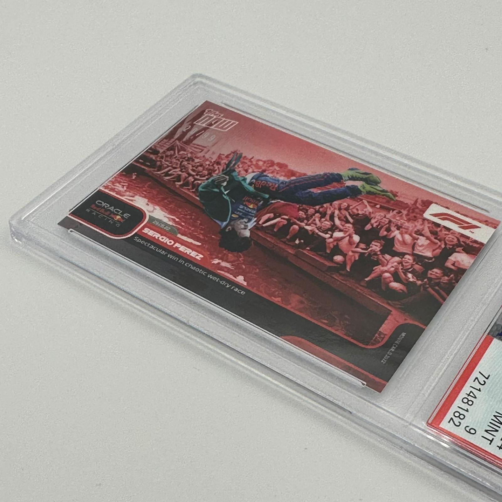 PSA 9 Graded 2020 #24 Sergio Perez F1 Racing Card - Commemorates Spectacular Wet-Dry Race Win | Perfect for F1 Collectors, Sports Memorabilia Fans & Racing Enthusiasts