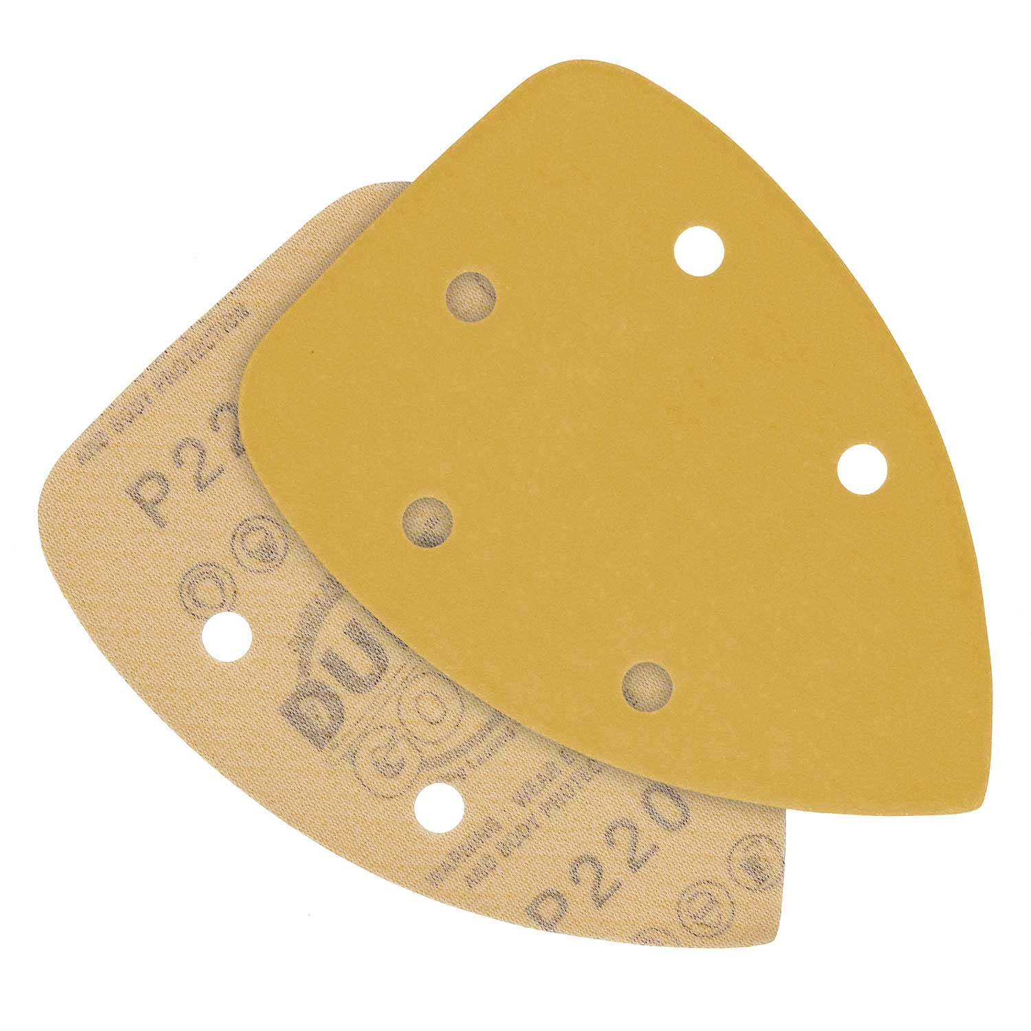 220 Grit 5 Hole Hook & Loop Sanding Discs for Mouse Sanders - 24-Pack | Ideal for Woodworking, Metal Polishing & DIY Projects