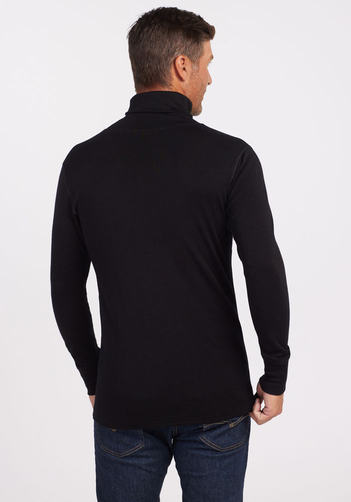 Prescott Black Turtleneck Sweater for Men & Women | Warm Winter Knit Pullover | Casual & Office Wear