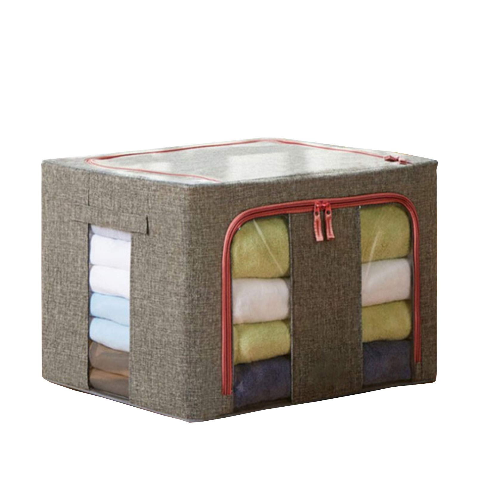 Foldable Storage Pouch Bags for Blankets, Quilts, Clothes & Sweaters - Space-Saving Closet Organizer Box for Home & Travel
