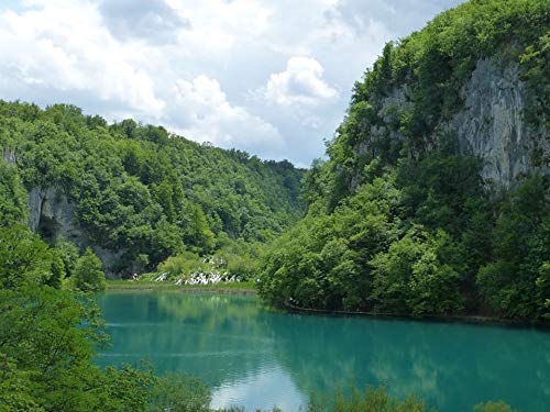20x30 Inch Laminated Croatia Plitvice Lakes Nature Poster - Vibrant Colors & HD Print - Perfect for Living Room, Bedroom, Office Decor - Fits Standard Frames