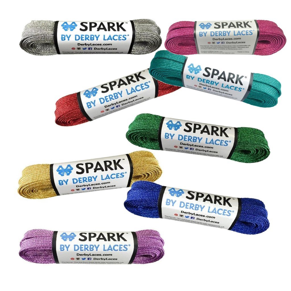 Derby Laces 96 Inch - Premium Spark Roller Skate Laces for Derby Skating & Roller Derby Competitions | Durable & Stylish Skate Shoe Laces for Roller Skates, Quad Skates & Rollerblades