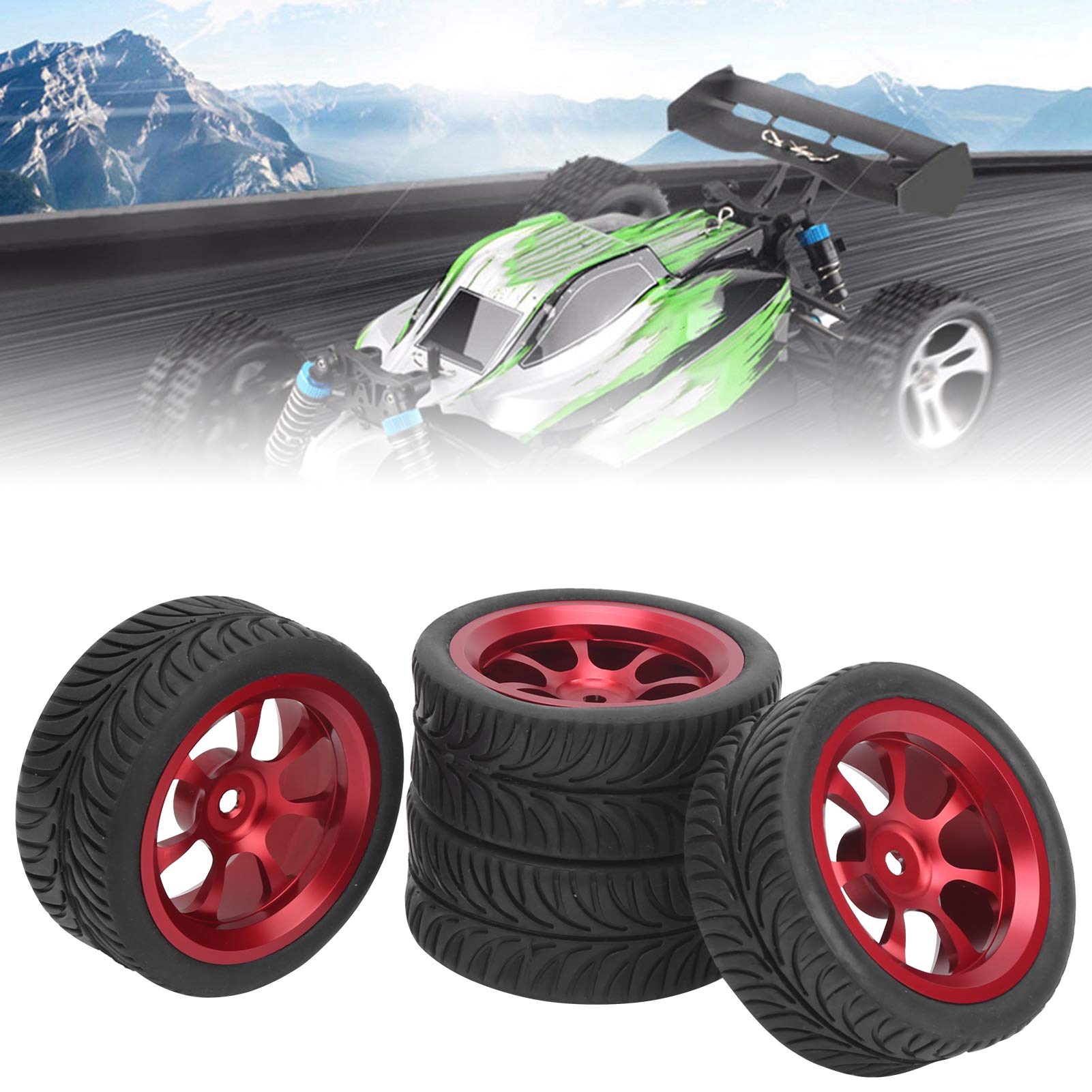 BTIHCEUOT RC Metal Wheel Hub - Durable Small RC Tires for Wltoys 144001 1/14 Scale Remote Control Car - Perfect for Off-Road Racing & Drifting on Various Terrains