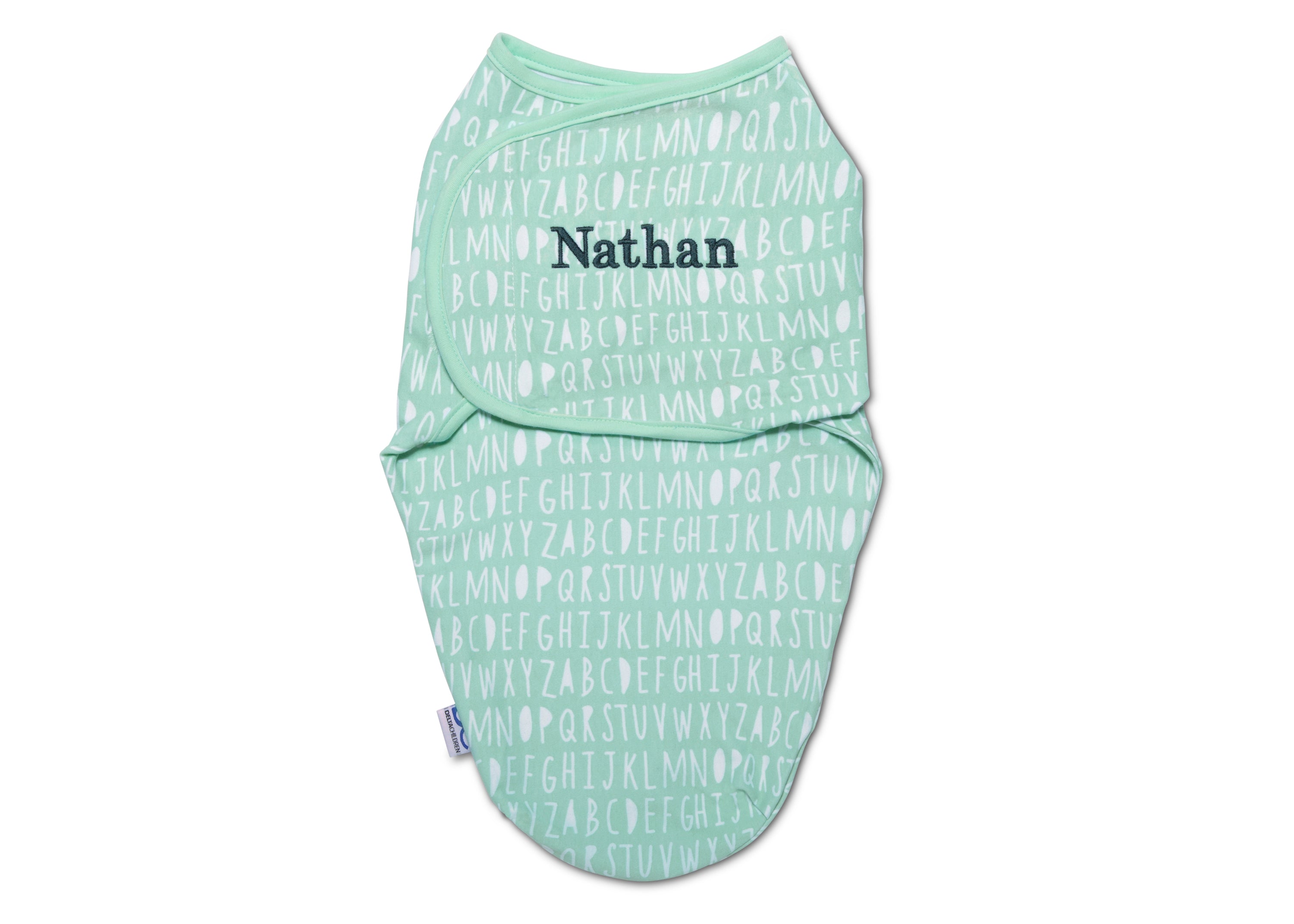 Personalized Little Lambs Adjustable Swaddle Wrap - 100% Soft Cotton Baby Blanket - Extra Small Size (0-3 Months/4-7 lbs) - Perfect for Newborn Sleep & Swaddling