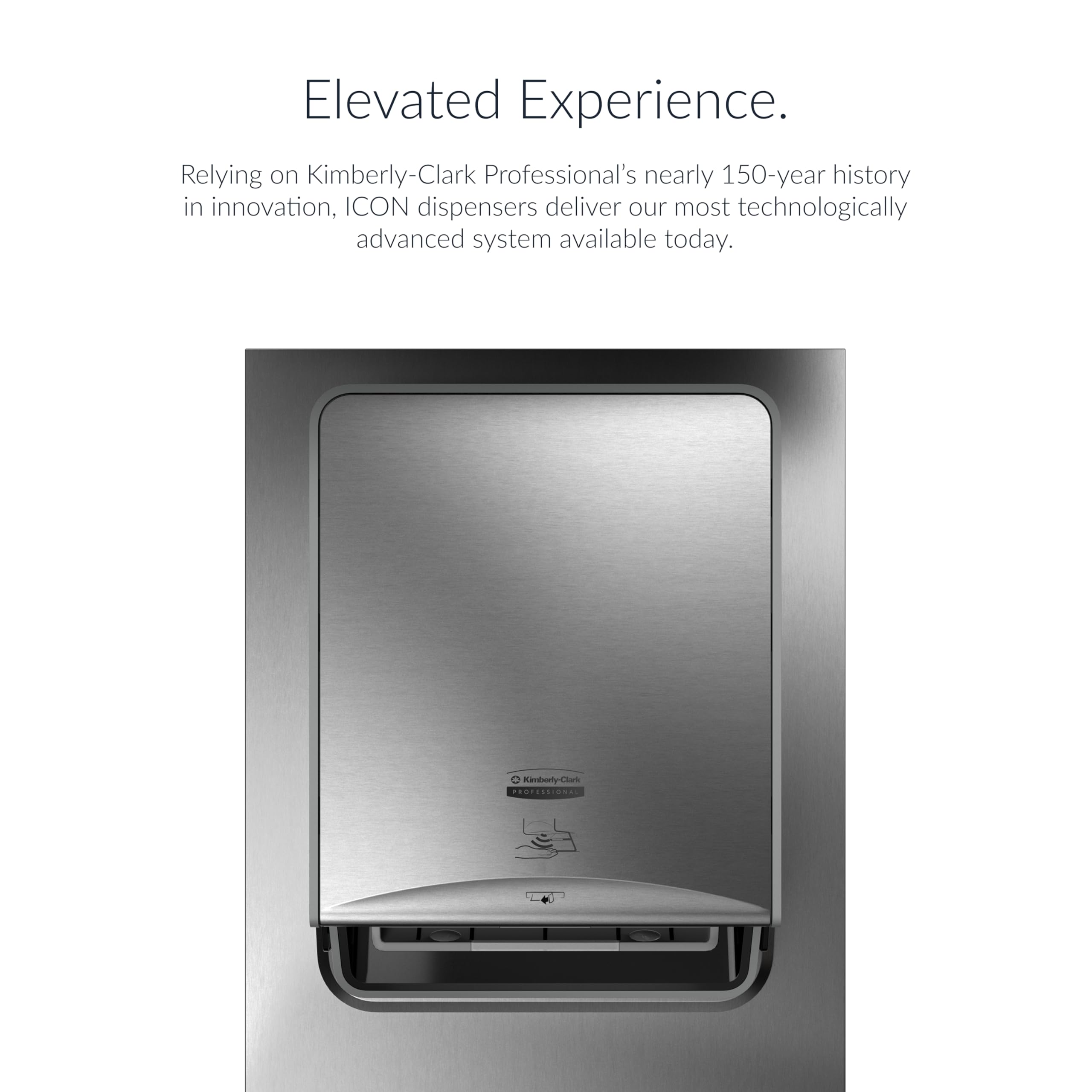 ICON Automatic Roll Towel Recessed Dispenser with Trim Panel (53699) - Stainless Steel Commercial Restroom Solution - Module Sold Separately (Qty 1) for Office, Hotel & Public Washroom Hygiene