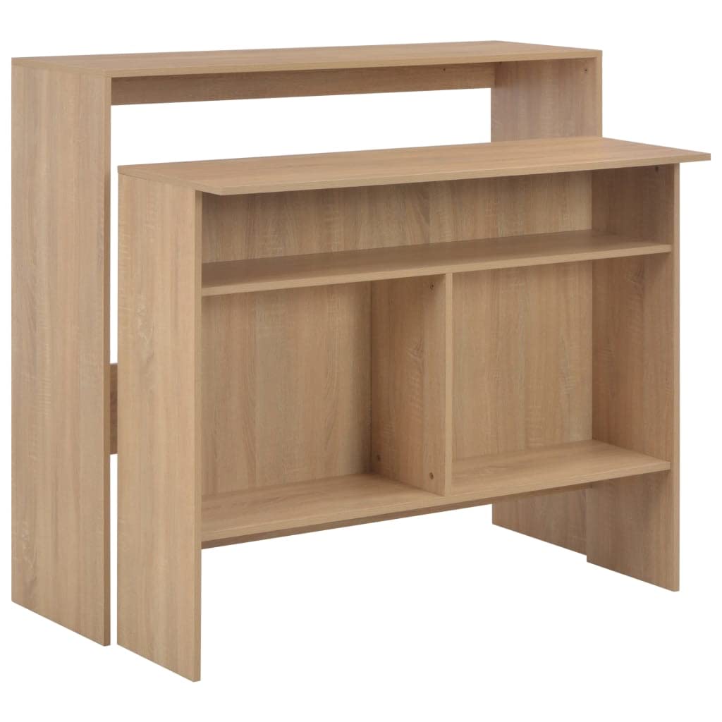 White Modern Bar Table with 2 Table Tops - 51.18