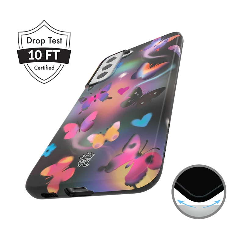 Aurora Butterfly Samsung Phone Case - Elegant Floral Design Protective Cover for Samsung Galaxy Series | Perfect for Daily Use, Travel & Gifting