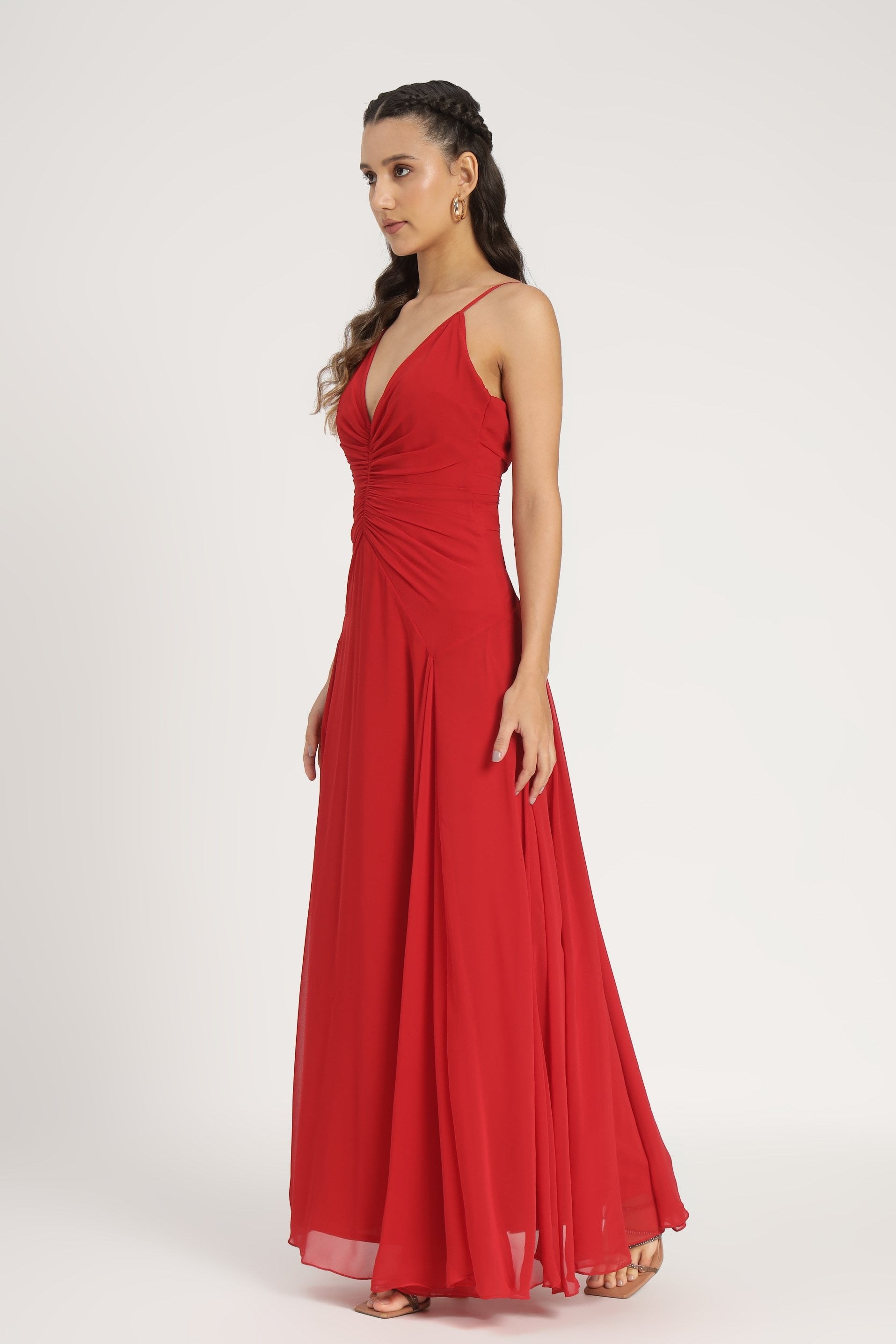 Whitley Maxi Dress in Red - Flowy Long Summer Dress for Women, Elegant & Comfortable - Perfect for Beach, Vacation, and Casual Outings