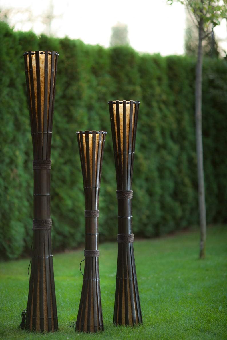 Eco-Friendly Bamboo Wood Floor Lamp - Adjustable Height for Living Room, Bedroom & Office Decor | Modern Lighting Solution for Home & Workspace