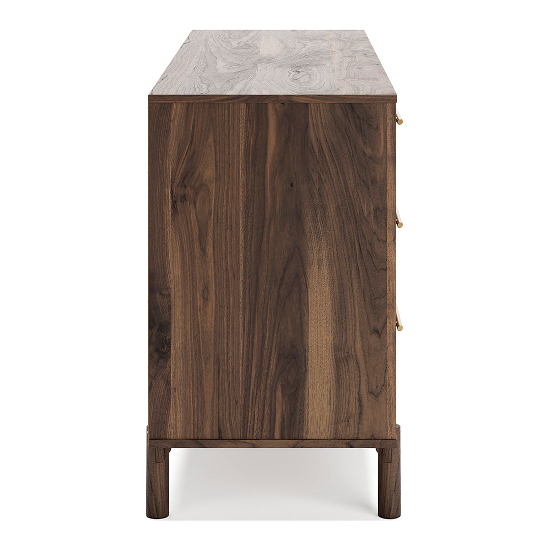 Calverson Dresser - Modern 6-Drawer Chest for Bedroom Storage | Solid Wood Dresser with Smooth Gliding Drawers | Perfect for Bedroom, Closet & Nursery Organization