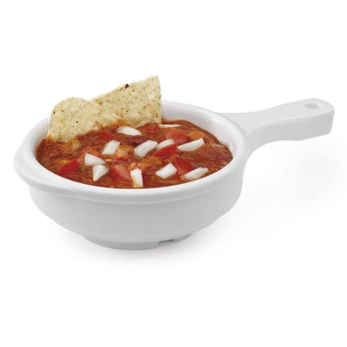 HSB-112-W 12oz White Soup Bowl with Handle - Set of 12 - Microwave & Dishwasher Safe - Perfect for Restaurants, Cafes & Home Dining