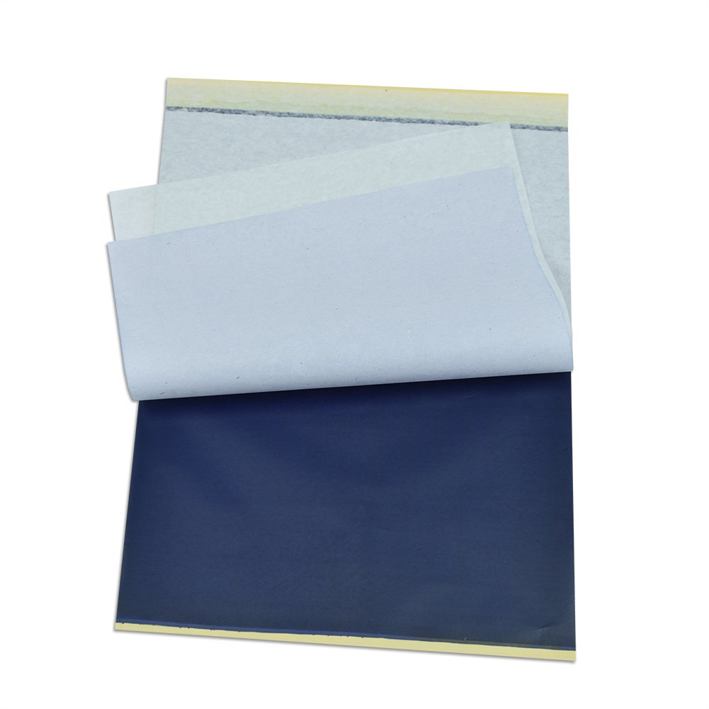 Premium Tattoo Transfer Paper - 100 Sheets Thermal Stencil Paper for Professional Tattoo Artists | 4-Layer Tracing Paper 8.5