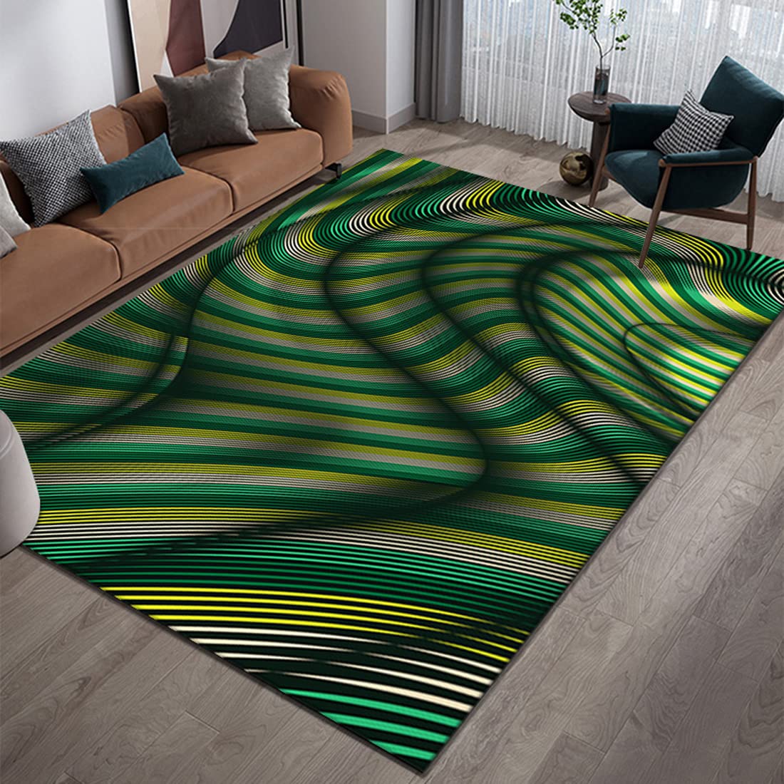 Optical Illusion Doormat - 47x31 Inch Distortion Rug for Bedroom, Bathroom & Living Room - Fun Home Decor Carpet - Perfect for Entryway, Hallway or Office Space