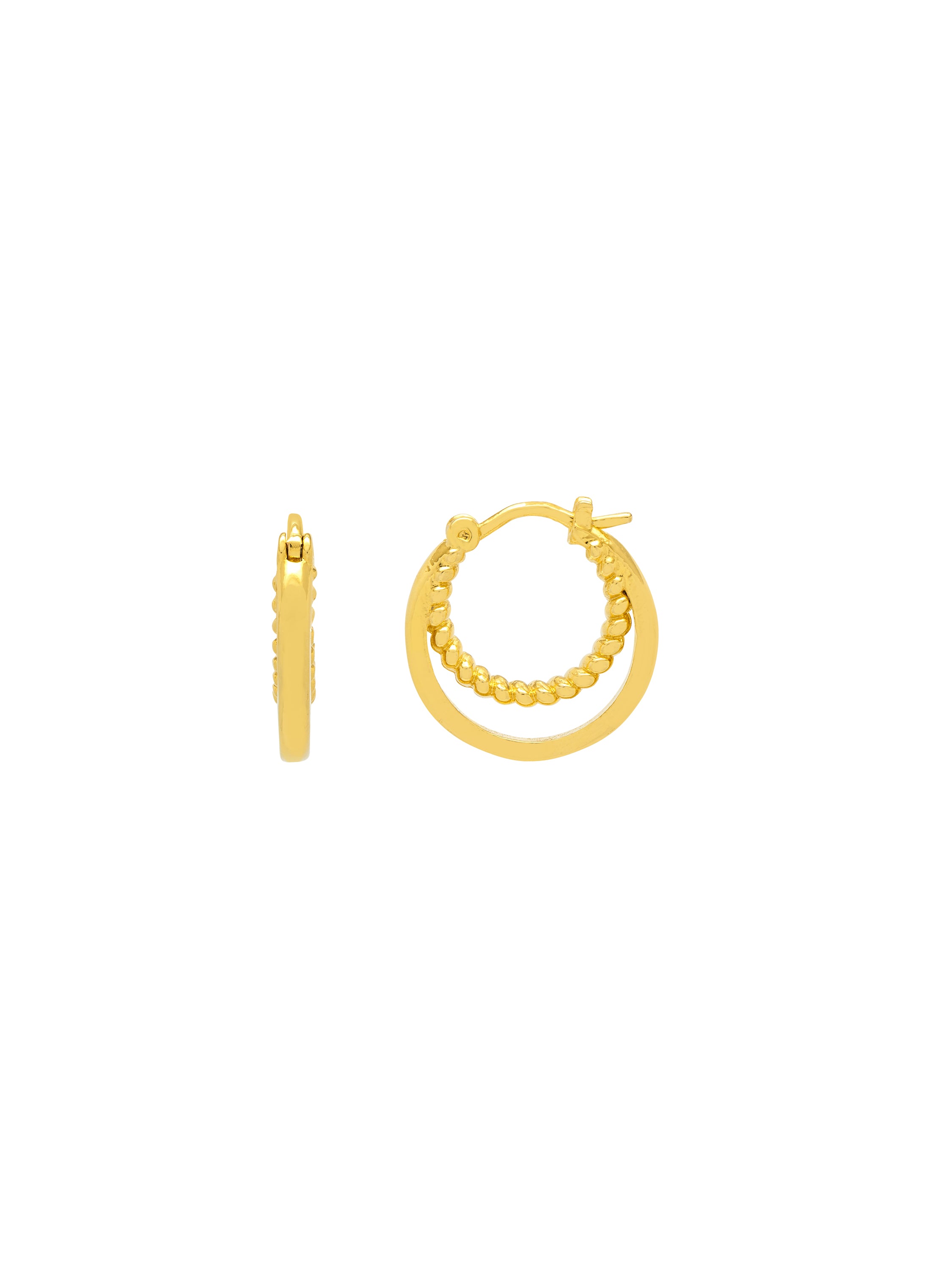 Trendy Twisted Double Hoop Earrings for Women - Gold & Silver Dangle Hoops - Perfect for Parties, Weddings & Everyday Wear