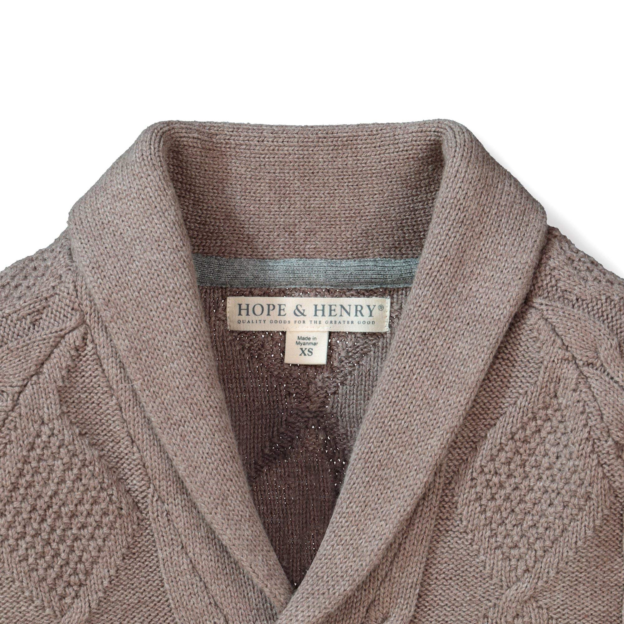 Hope & Henry Boys' Shawl Collar Sweater Cardigan - Soft Knit Pullover for Kids - Cozy Winter Outfit for School & Family Photos
