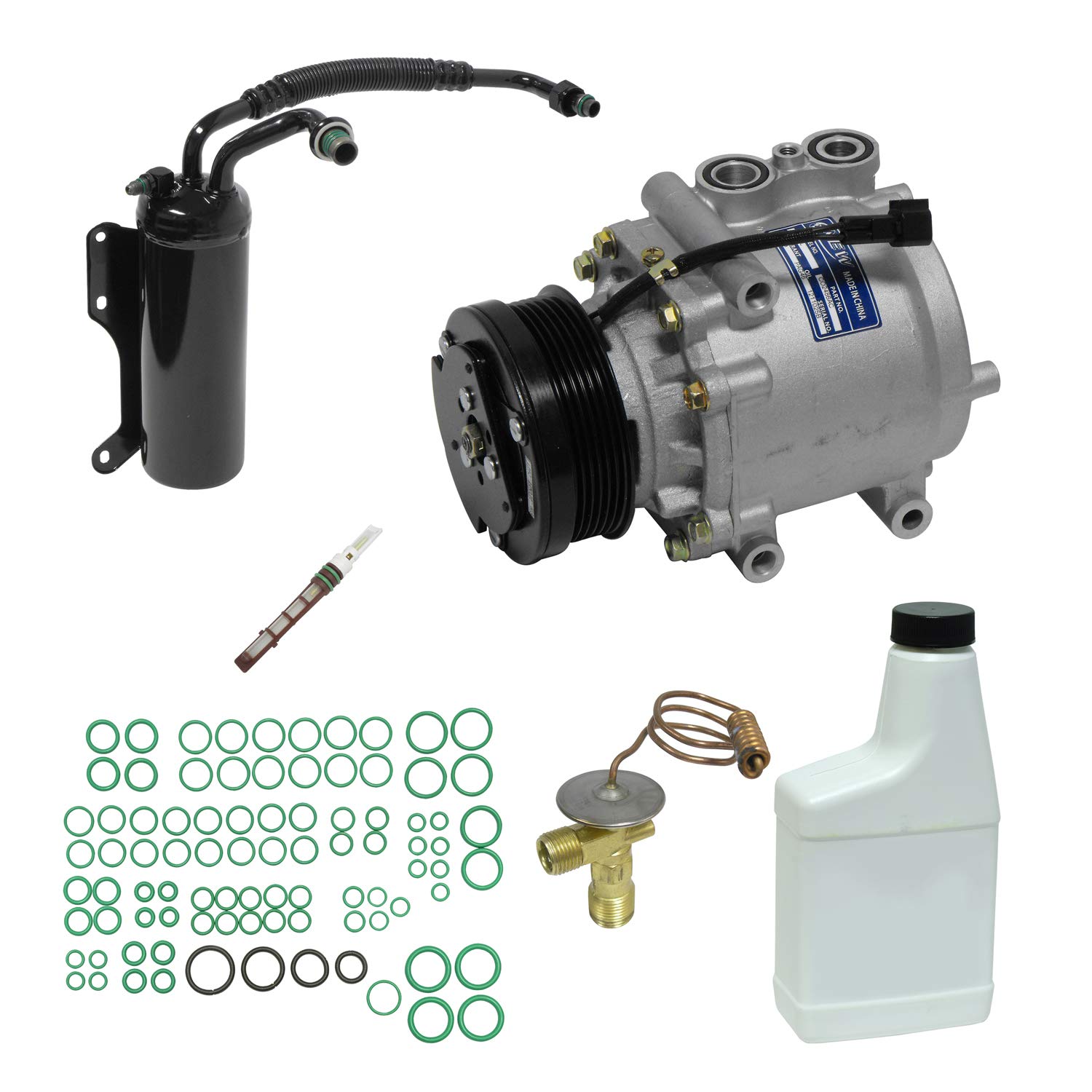 HVAC A/C Compressor Replacement Kit - High Performance Auto AC Compressor Kit for Car & Truck - Perfect for AC System Repair & Maintenance