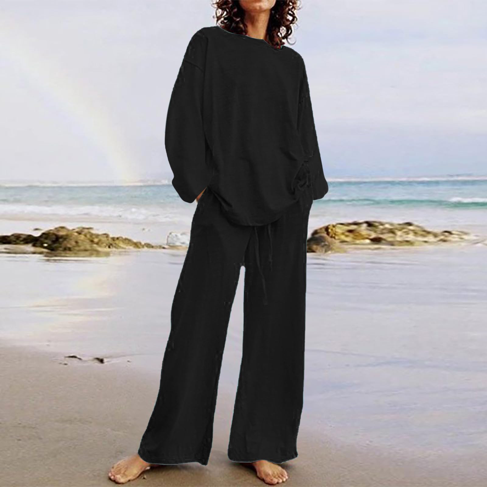 Women's 2-Piece Summer Outfit Set - Matching Shorts & Top Lounge Set for Women | Beachwear, Casual Wear & Vacation Outfits
