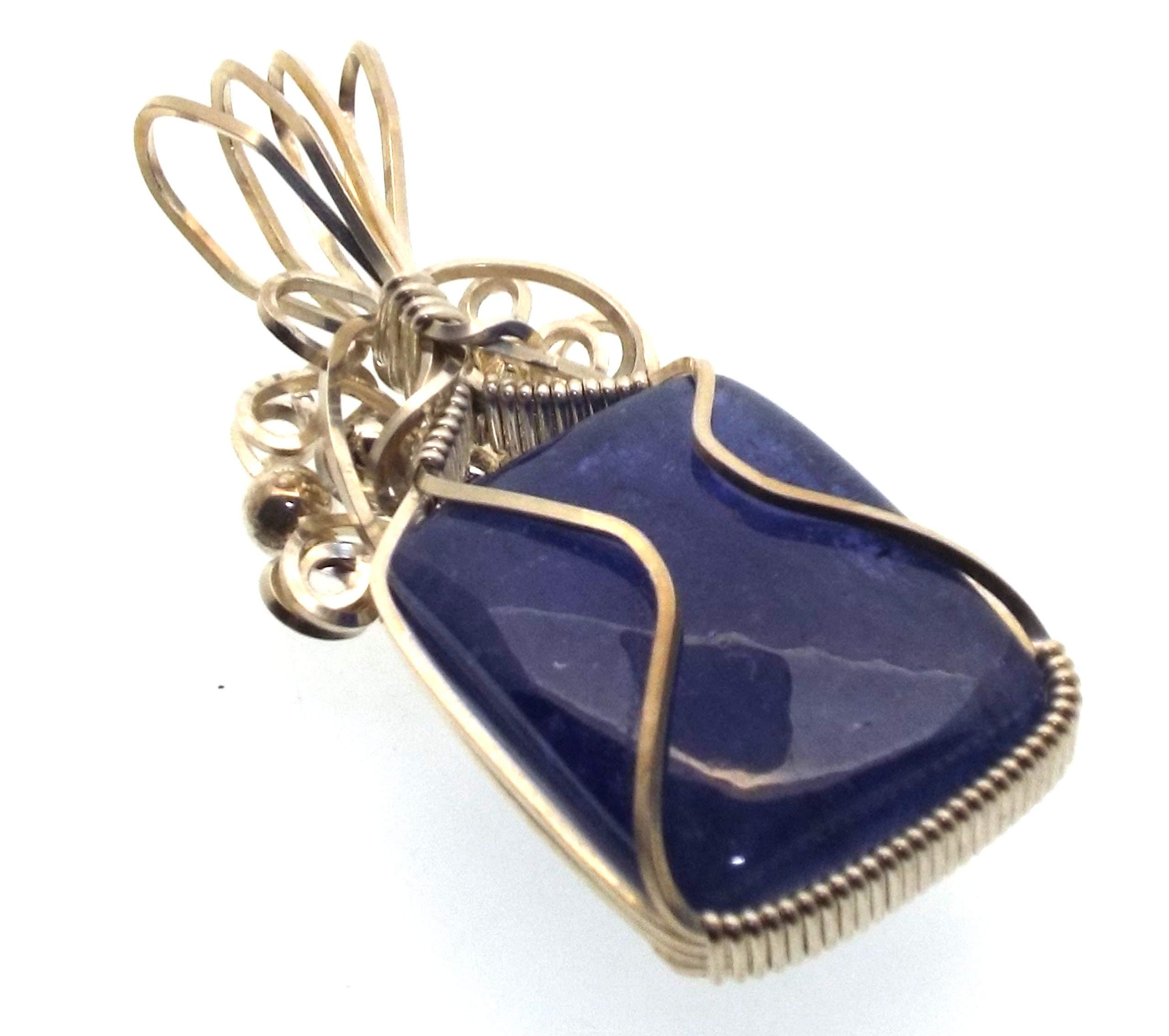 AAA Grade Tanzanite Gemstone Sterling Silver Wire Wrapped Pendant Necklace - Elegant Handmade Jewelry for Women, Gift for Her, Perfect for Weddings & Special Occasions