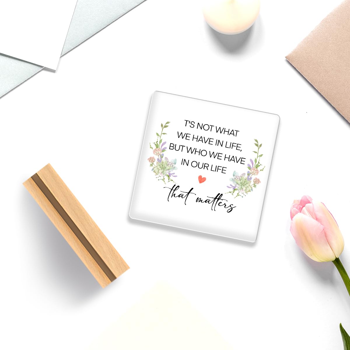 Inspirational Acrylic Desk Sign - Little Reminders Positive Message Plaque for Office & Home Decor | Motivational Gift for Women, Friends & Coworkers | Perfect for Workstations, Study Areas & Gift Giving