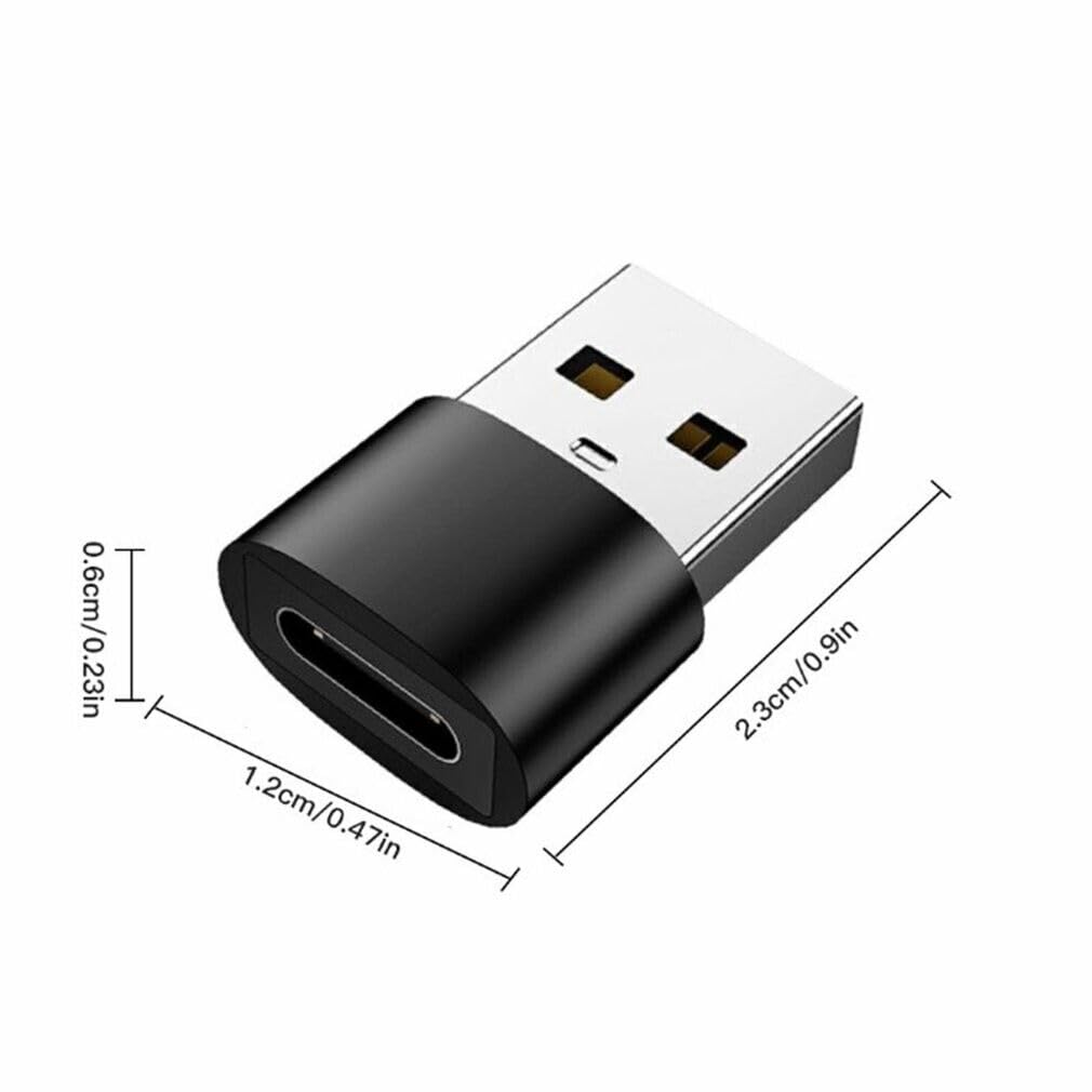 USB 3.1 Type C Female to USB 3.0 Male Adapter - Thunderbolt 4 OTG Converter for Samsung Galaxy, Smartphones & Laptops - Fast Charging & Data Transfer Cable (Black) - Perfect for Travel, Office & Home Use