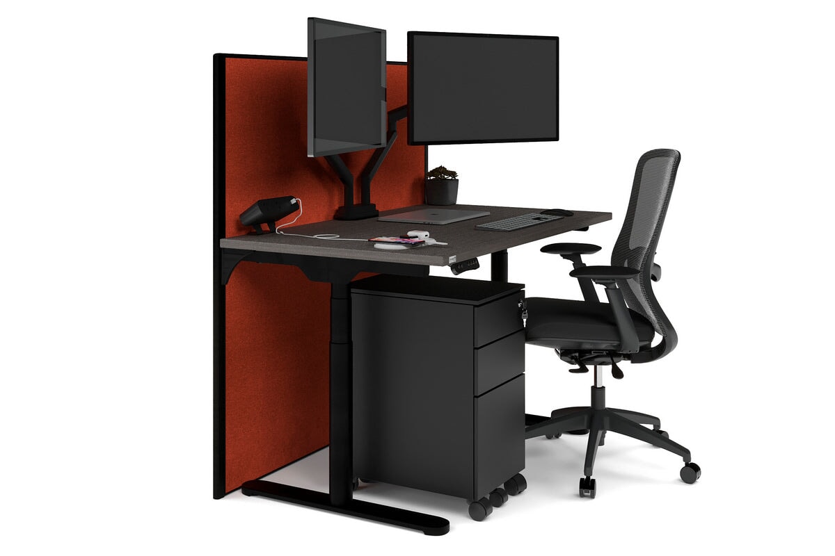 Flexi Premium Height Adjustable Single Workstation [1400L x 700W] - Ergonomic Standing Desk for Home Office, Gaming & Study - Electric Sit Stand Desk with Memory Function