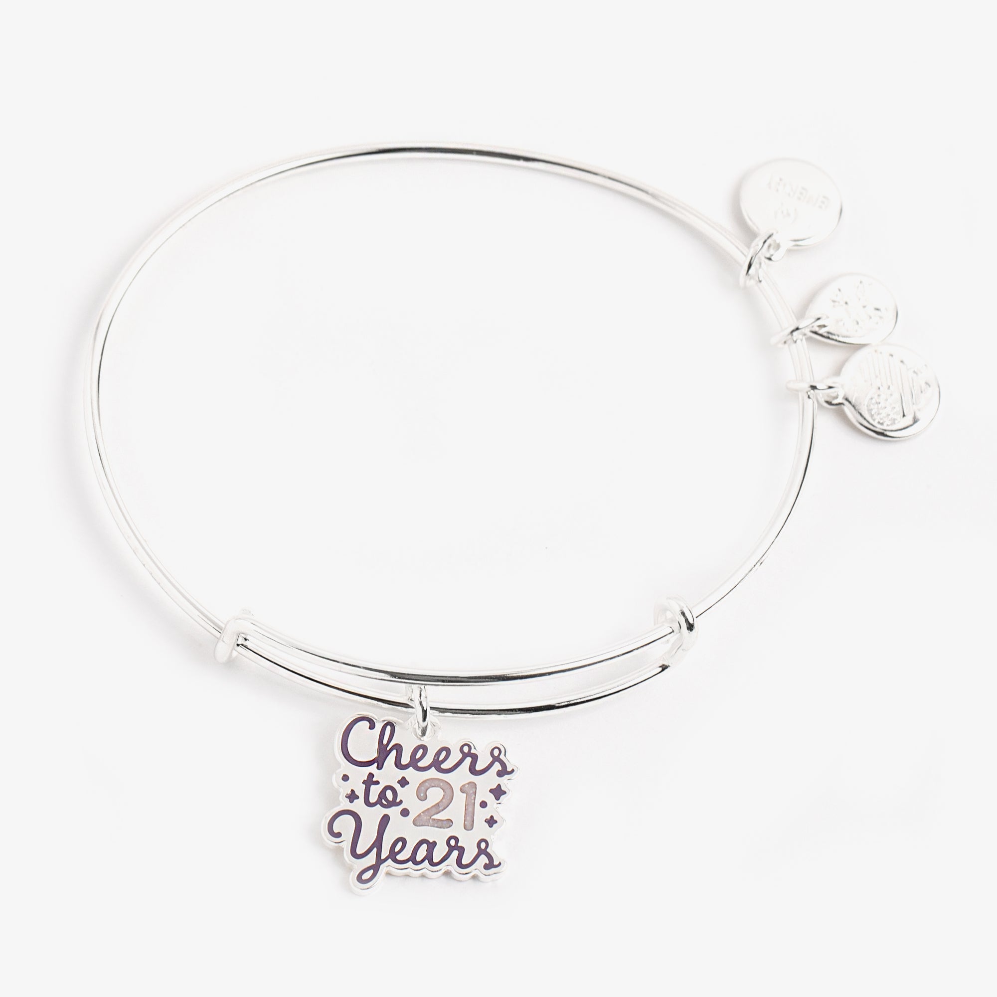 21st Birthday Charm Bangle - Elegant & Dainty Jewelry for Women - Perfect Gift for 21st Birthday, Graduation & Special Occasions