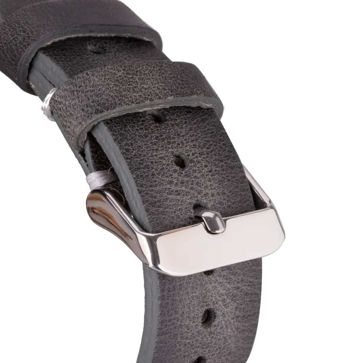 Premium Burnished Gray Leather Sport Band for Apple Watch – Durable & Stylish for Workouts, Running & Everyday Wear (Avila Design)
