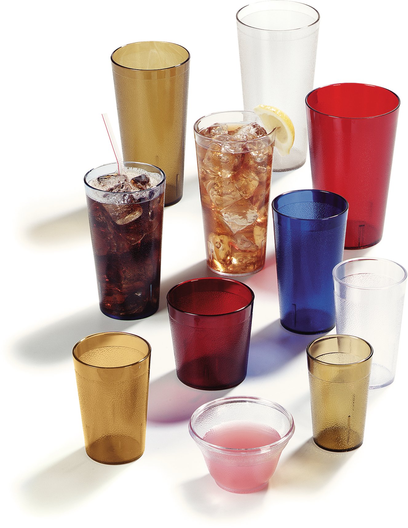 CFS 52208110 20 oz Stackable Shatter-Resistant Plastic Tumbler Cups - Ruby Red (6-Pack) for Parties, Picnics & Outdoor Events
