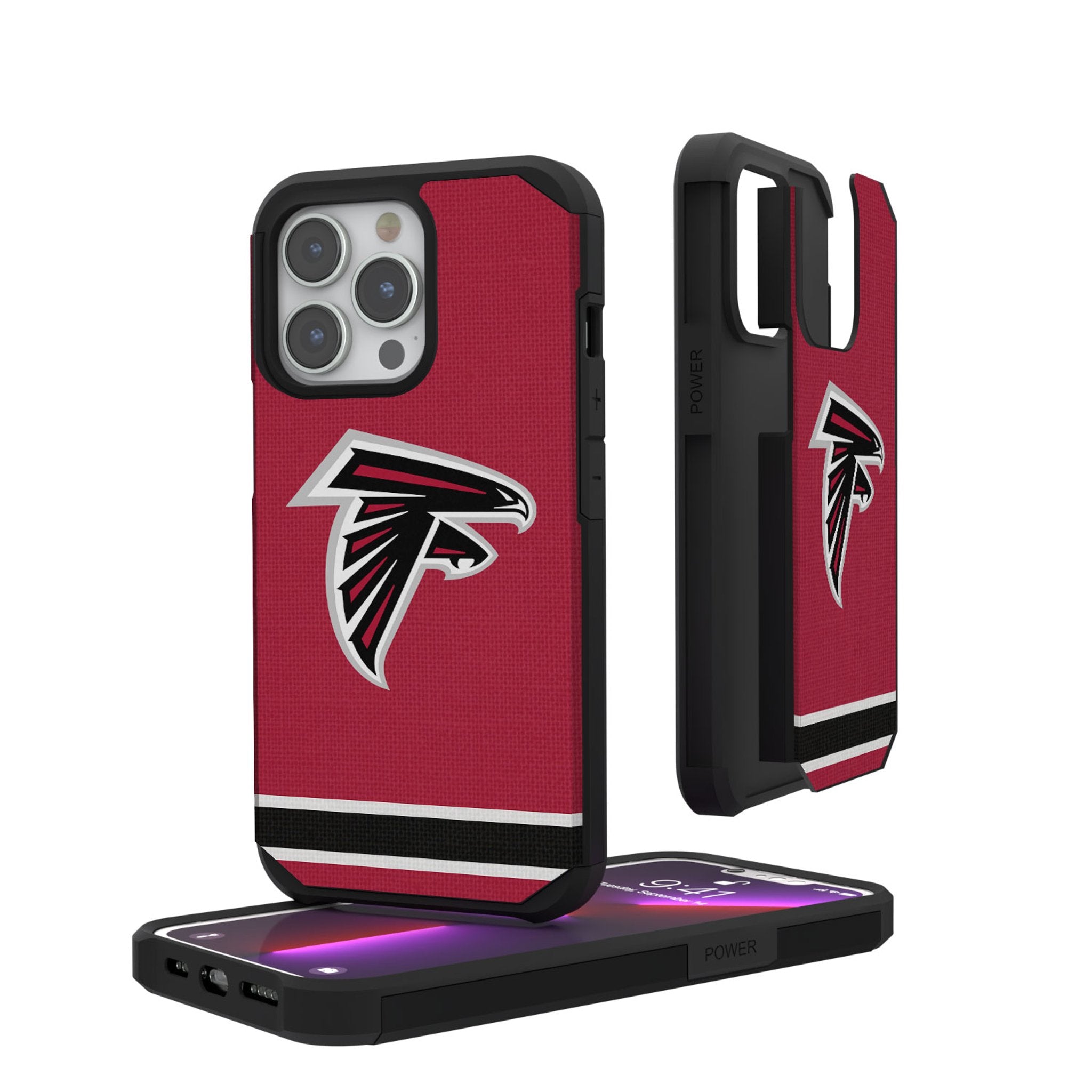 Atlanta Falcons NFL Team Stripe Rugged Shockproof Phone Case - Durable Protection for iPhone & Android - Perfect for Football Fans & Outdoor Activities