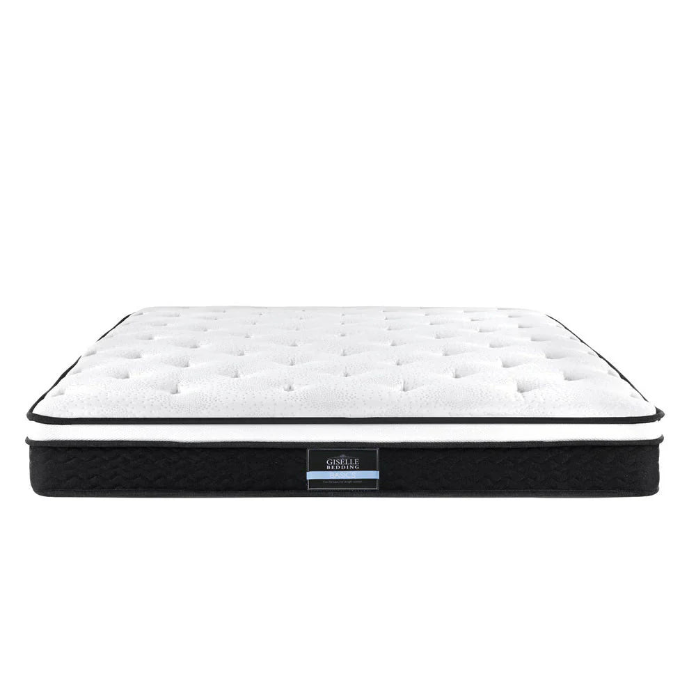 Dorilla Gas Lift Storage Bed Frame with Bonita Pillow Top Mattress - Double Size, Beige, Medium Firm - Space-Saving Bedroom Solution for Small Apartments & Guest Rooms