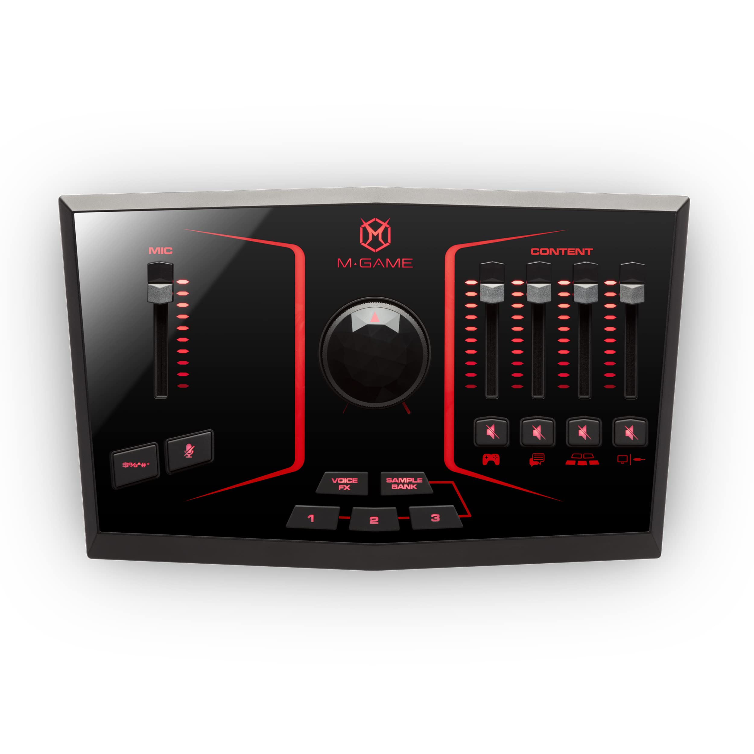 Solo USB Audio Interface Mixer for Streaming & Gaming - XLR Mic Input, Optical Input, Voice Effects, Sampler, LED Lights & Software - Perfect for Podcasting, Live Streaming & Music Production