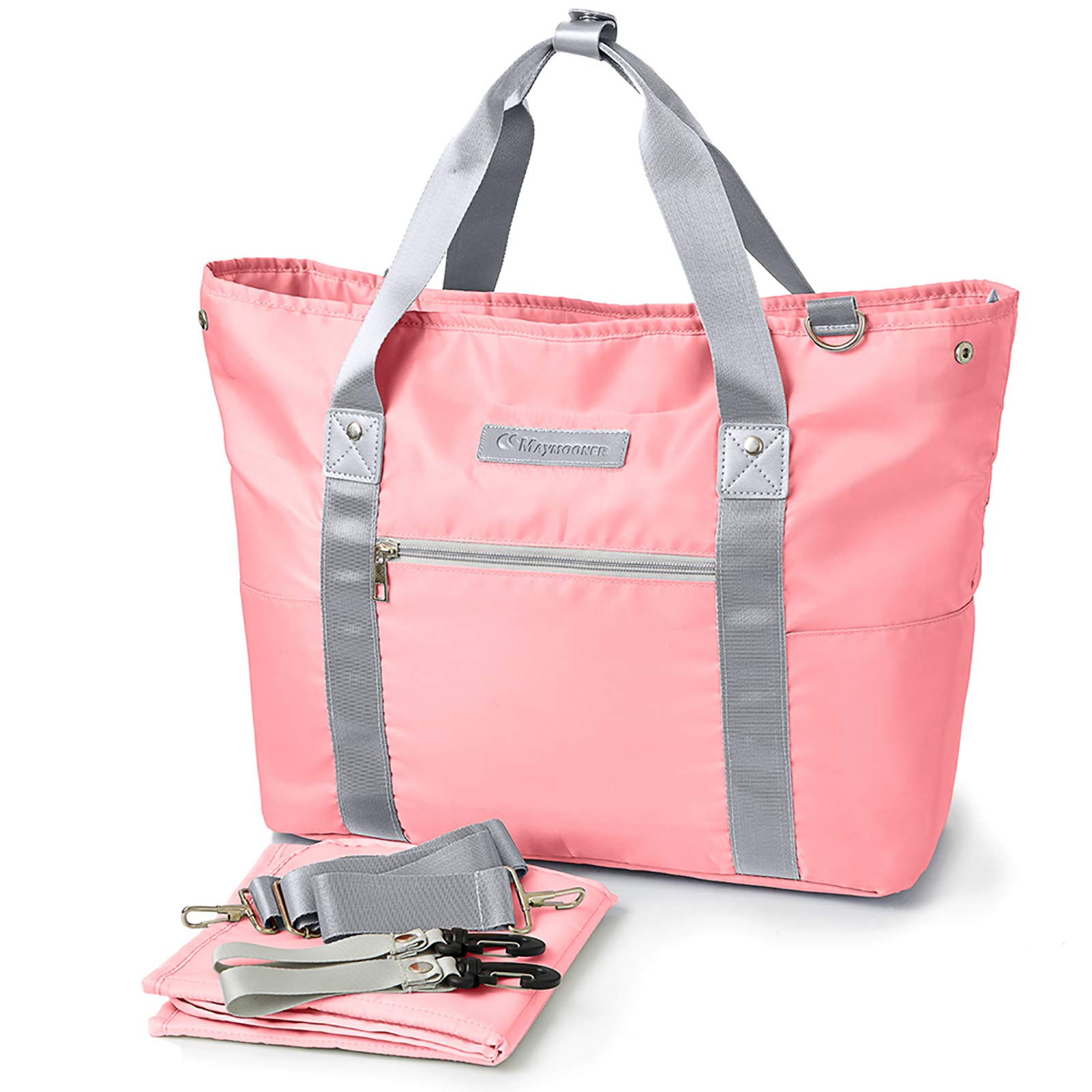 **Waterproof Baby Diaper Bag for Moms - Large Travel Tote with Multiple Pockets, Insulated Bottle Holder & Changing Pad | Perfect for Daycare, Outings & Travel**