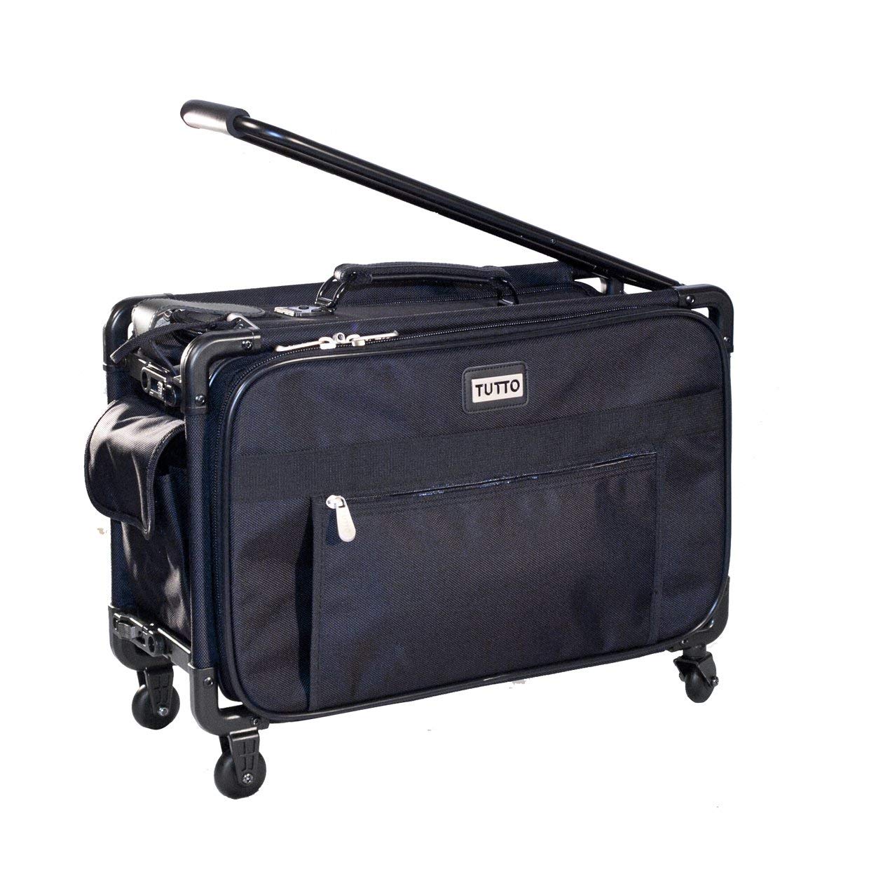 Tutto Machine On Wheels - 20-Inch Black Rolling Utility Cart for Home, Office & Warehouse Organization | Perfect for Moving Supplies, Cleaning Equipment & Storage Solutions