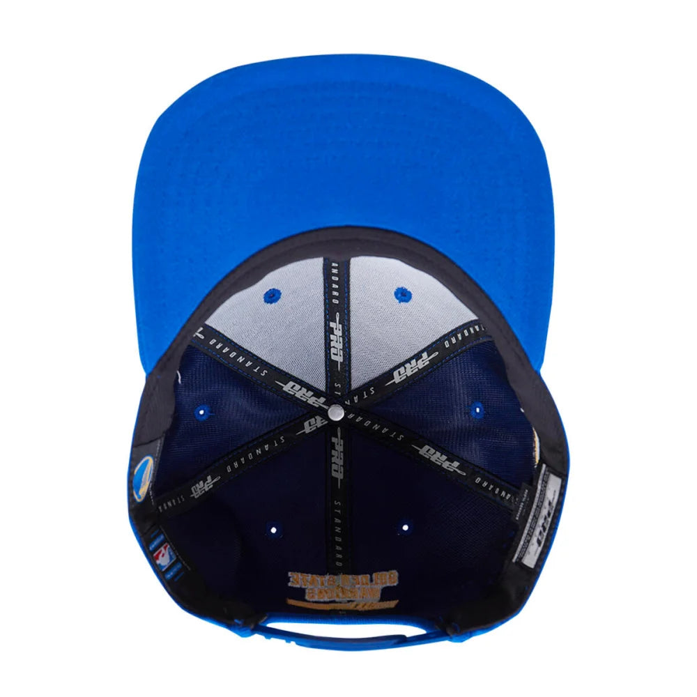 Golden State Warriors Unisex Snapback Hat - Pro Standard Fast Lane Wool Cap for Men & Women - Perfect for Basketball Games, Streetwear, and Sports Fans (Royal Blue)