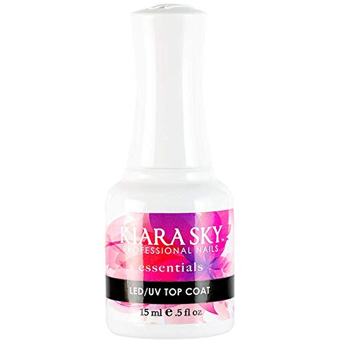 Kiara Sky Professional LED UV Non-Wipe Top Coat Gel for Acrylic Nails - Long-Lasting Shine & Chip-Resistant Finish - Perfect for Salon & Home Manicures