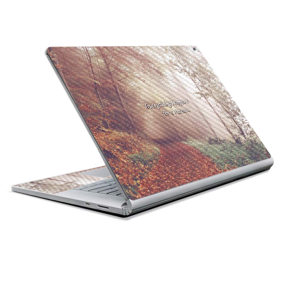 MightySkins Carbon Fiber Skin for Microsoft Surface Book 2 13