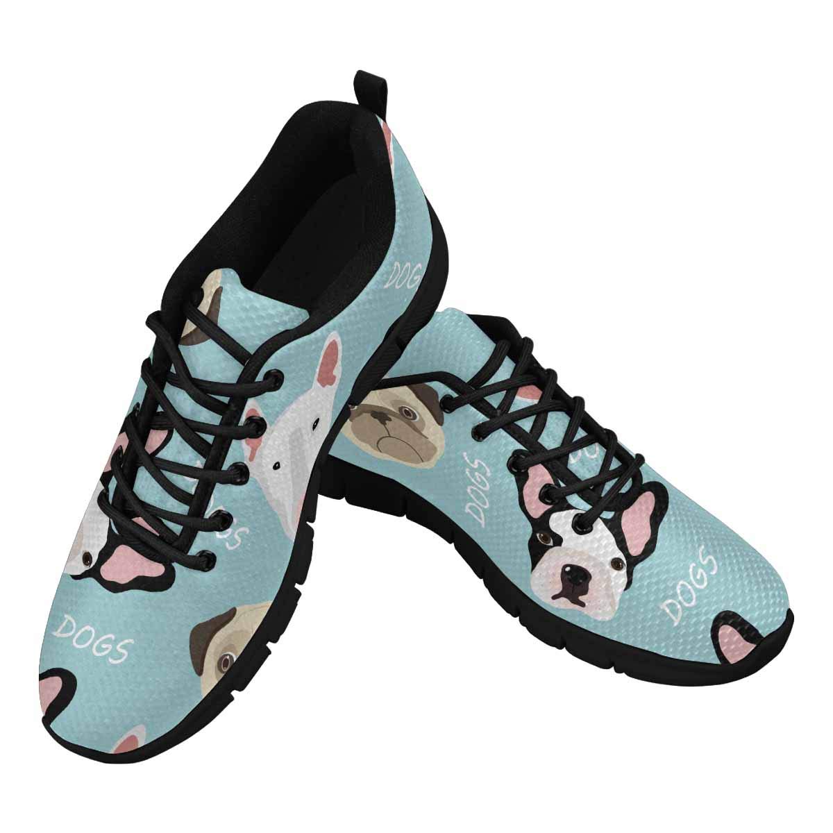 InterestPrint Women's Pug & French Bulldog Fashion Sneakers - Breathable Mesh Comfort Shoes for Dog Lovers | Perfect for Casual Wear, Walking & Dog-Themed Outfits