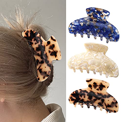 Licogel Hair Claw Clips 3PCS - Strong Hold Barrettes for Women, Styling & Updos