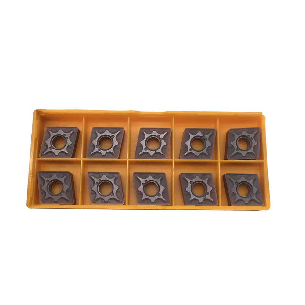 CNMG432MA Carbide Turning Inserts for Steel, Stainless Steel & Cast Iron - Premium Cutting Tools for MCLNR/L Turning Tool Holders - Ideal for Lathe Machining, Metalworking & Industrial Manufacturing (CNMG432MA Bronze Coating)