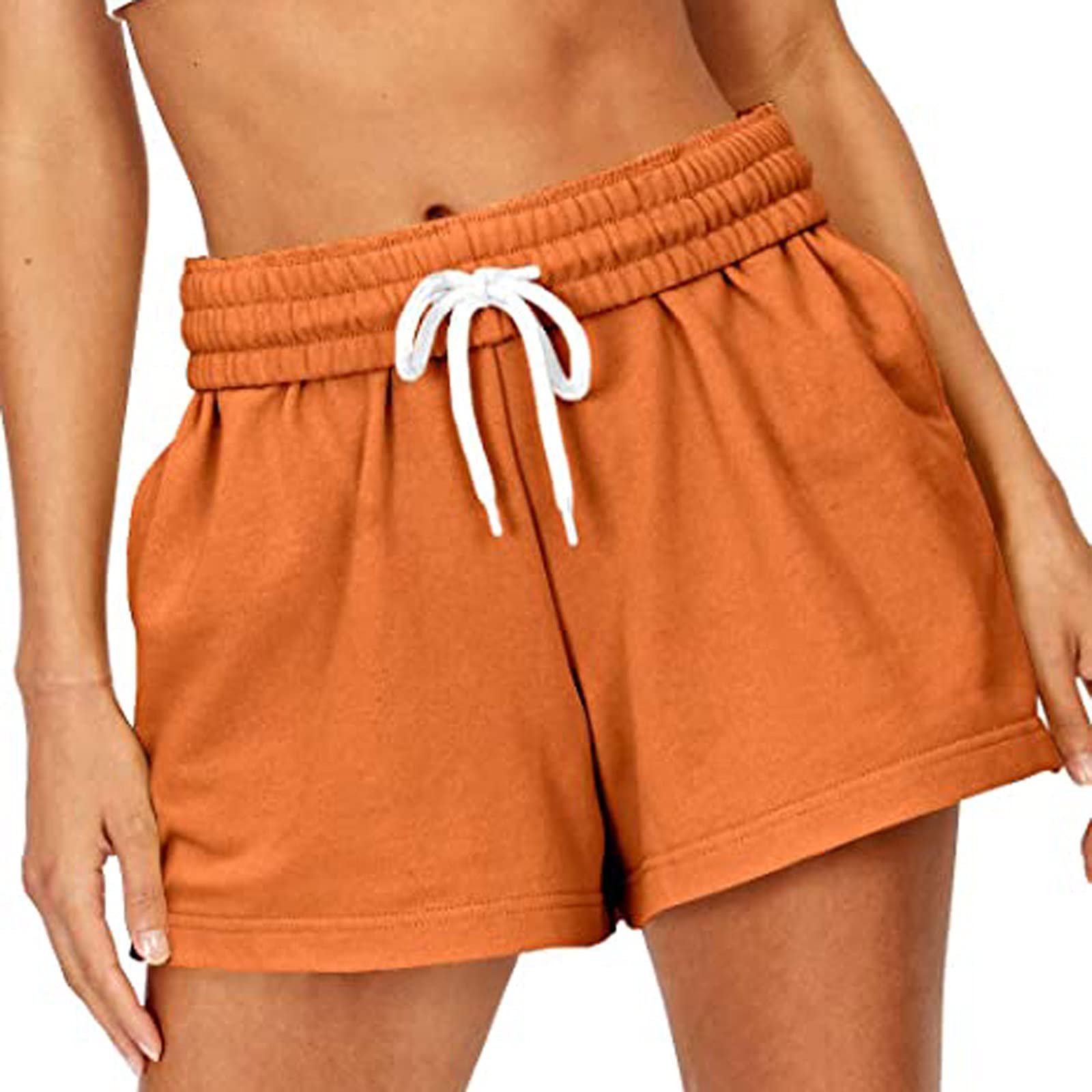 Women's Casual Solid Color Sport Bandage Shorts - Summer Activewear Lounge Shorts for Yoga, Running, Gym & Everyday Wear