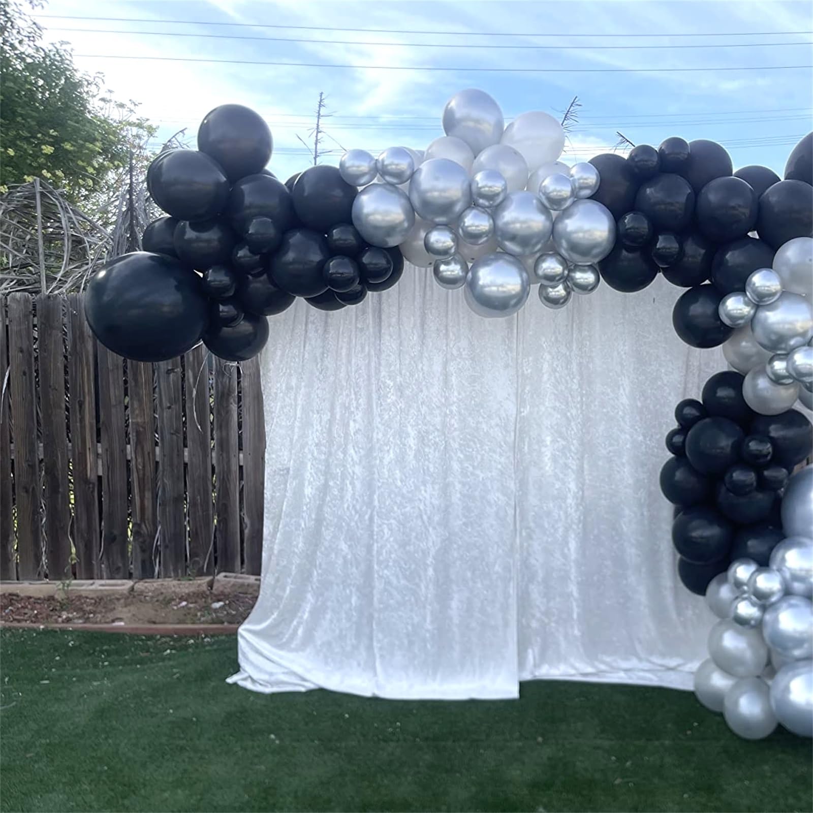 12 Inch Metallic Silver & Black Confetti Latex Balloons Set - Elegant Party Decor for Birthday, Baby Shower, Wedding, Graduation & New Year Celebrations | Perfect for Men's Events, Boys Parties & Helium Balloon Displays