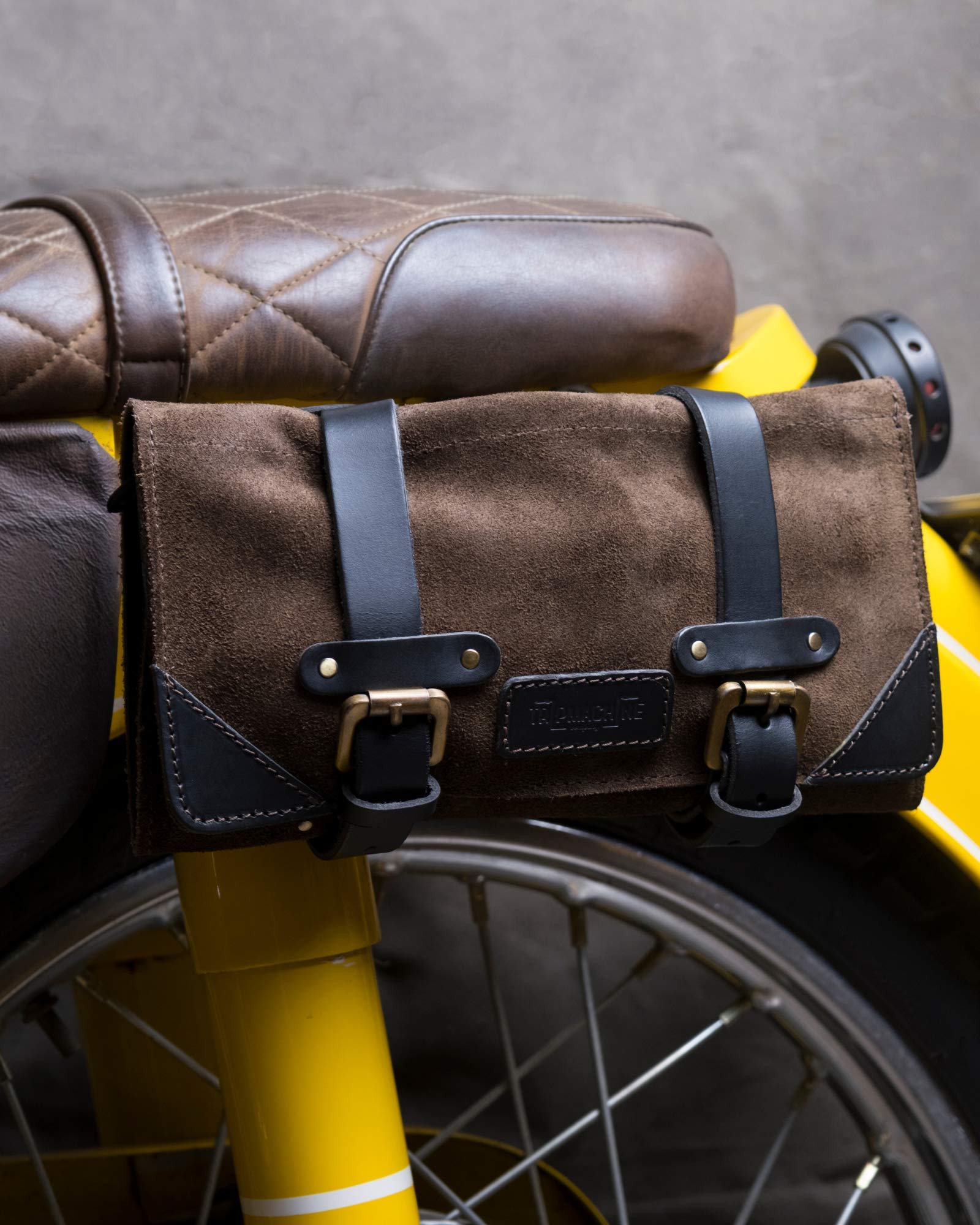 Trip Machine Company Leather Tool Roll - Tobacco Black - Durable & Stylish Organizer for Tools, Knives, or Art Supplies - Perfect for Craftsmen, DIY Enthusiasts & Outdoor Adventures