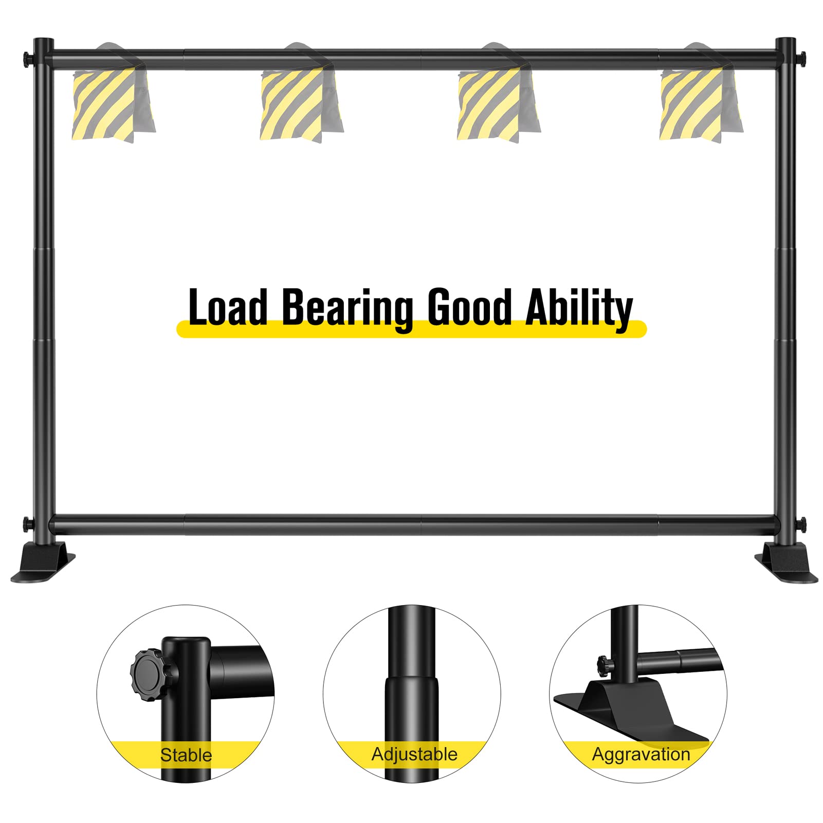 SunyesYo Adjustable Backdrop Banner Stand - Portable Display Stand for Trade Shows, Events & Photo Backdrops | Perfect for Exhibitions, Retail Displays & Professional Photography