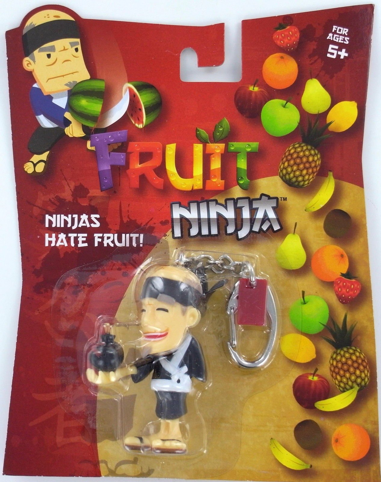 Fruit Ninja Sensei Blade Keychain - Slice Bomb Fruit Slicer Toy for Kids, Perfect for Birthday Gifts, Party Favors, and Video Game Collectibles