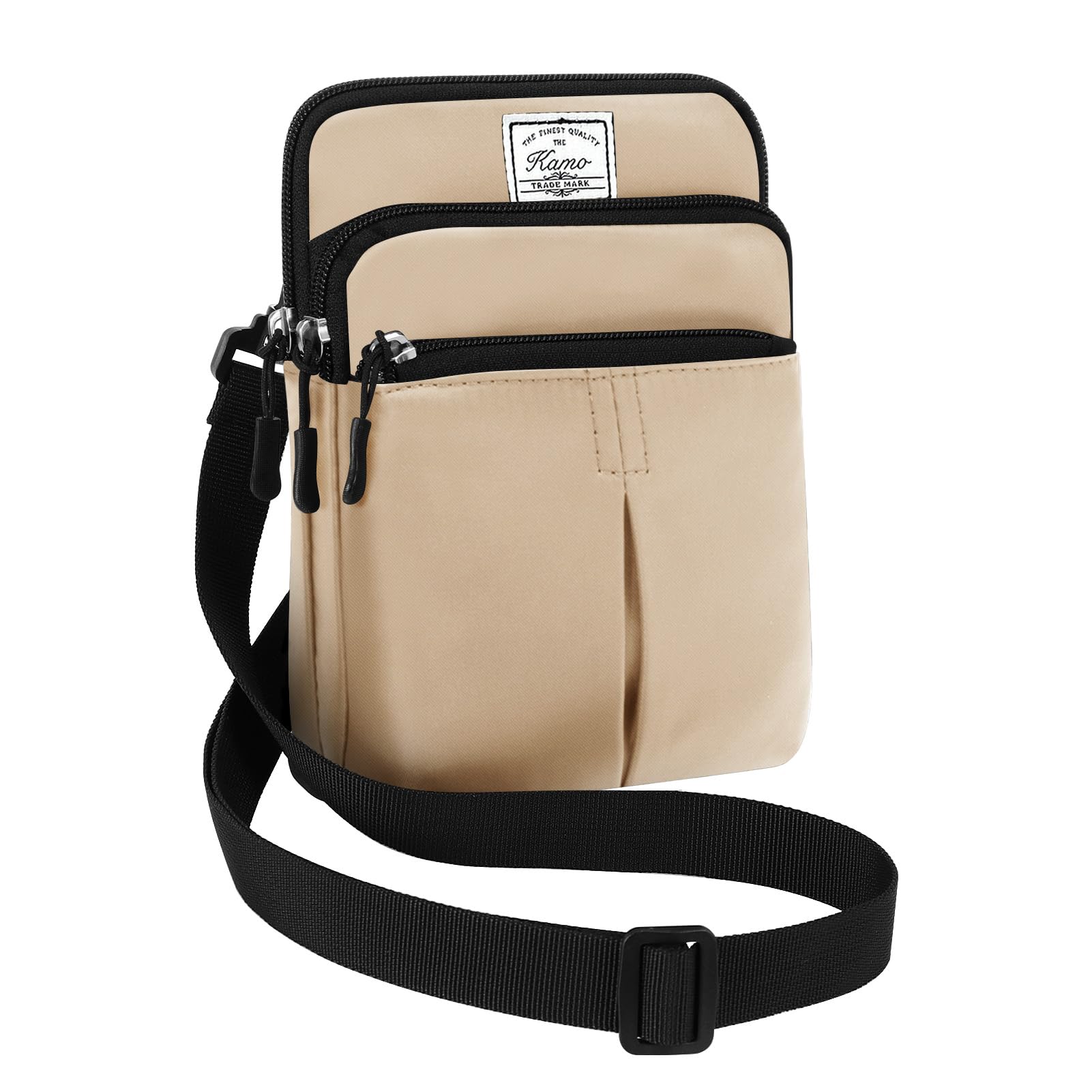 KAMO Multifunctional Crossbody Phone Bag for Women & Men - Waterproof Waist Pack with Triple Zipper, Adjustable Strap - Perfect for Outdoor, Travel, Gym & Daily Use