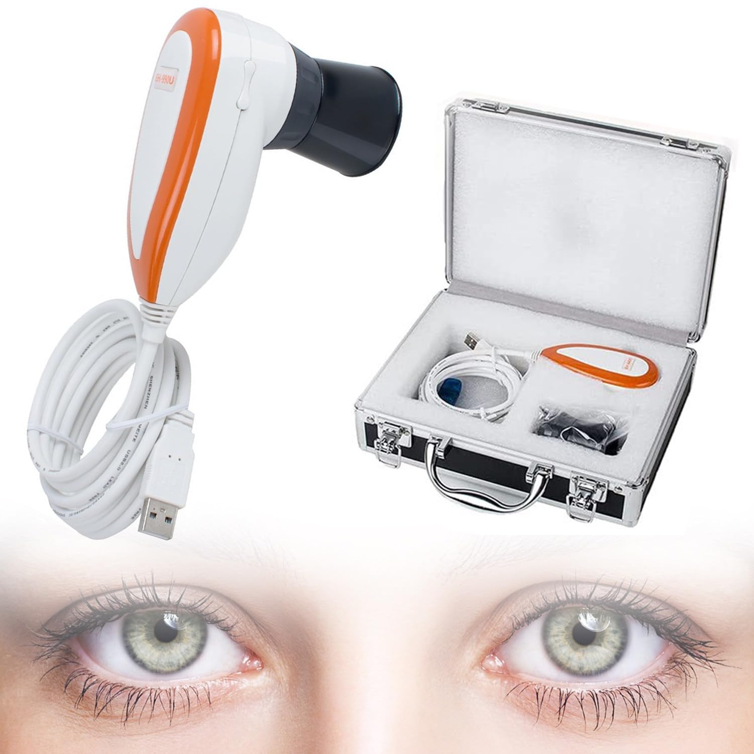 5MP High Resolution Iridology Camera - 2560x1920 USB 2.0 Iris Scanner with 30x HD Lens for Computer Analysis | Perfect for Holistic Health Practitioners & Naturopathic Doctors