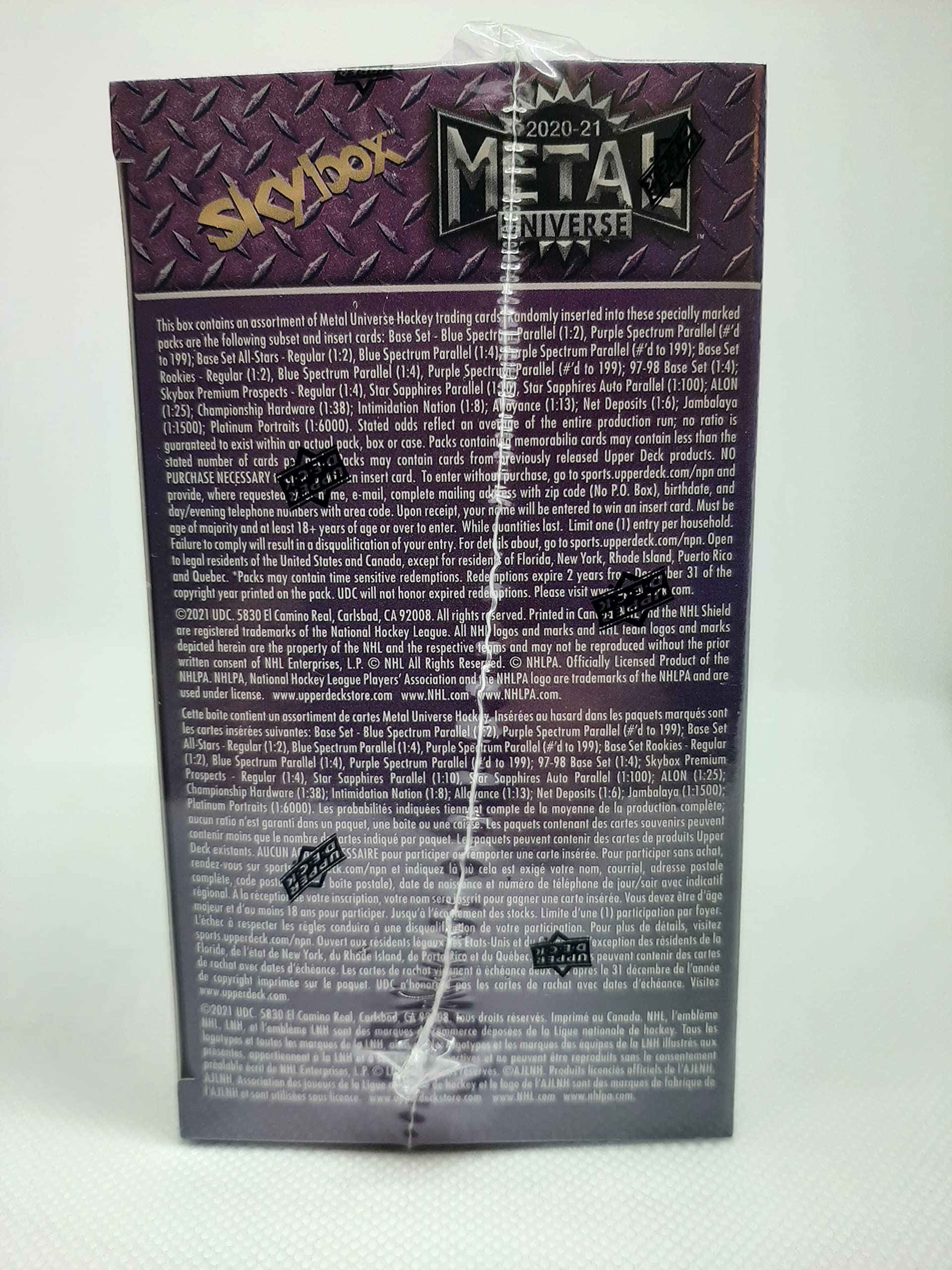2020-21 Upper Deck Skybox Metal Universe NHL Hockey Cards Blaster Box - 35 Trading Cards for Collectors & Fans - Perfect for Gifts, Trading, and Display