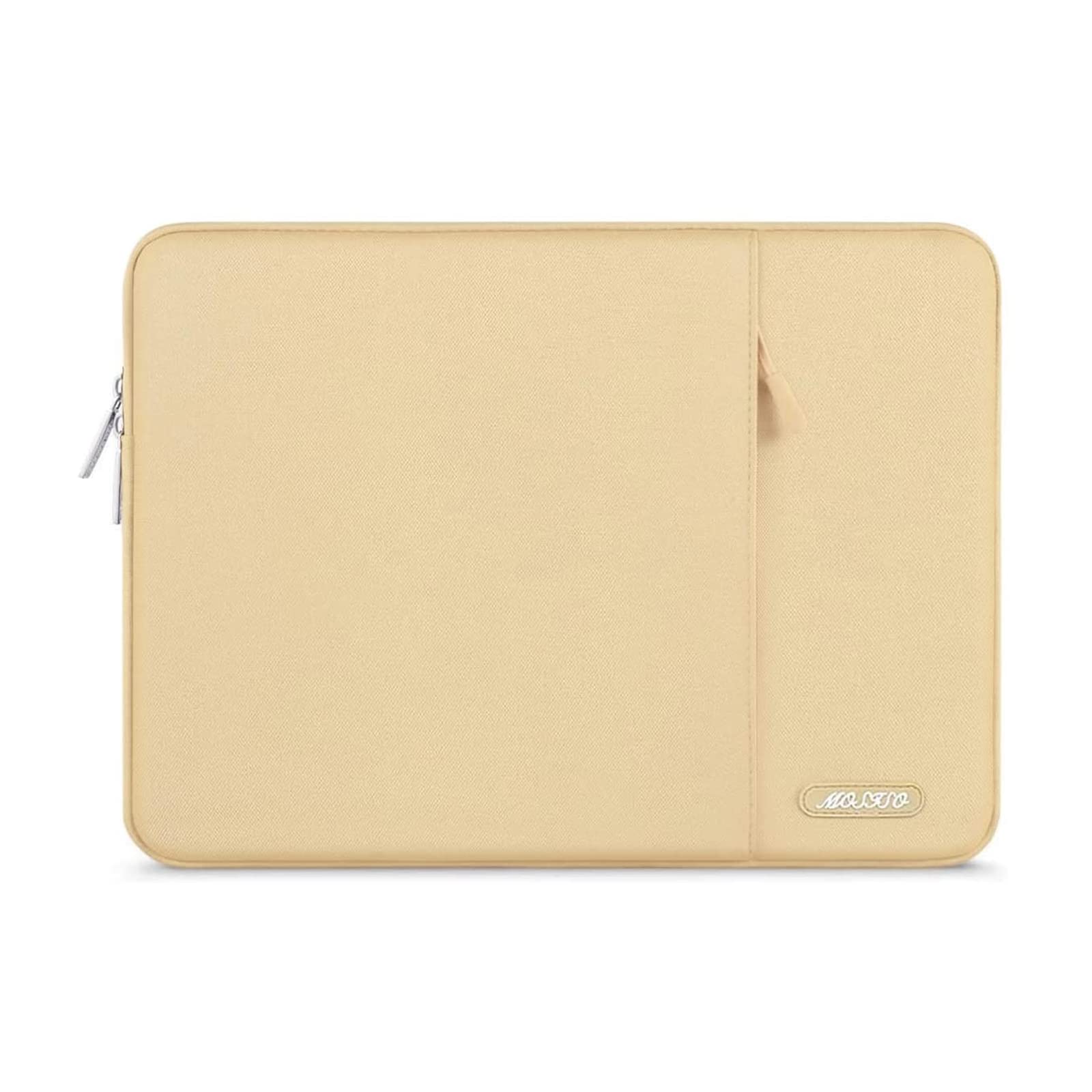 MOSISO 16 Inch Laptop Sleeve Case for MacBook Pro 16 M4/M3/M2/M1, HP, Acer, Dell, Lenovo, ASUS 15-15.6 Inch Notebooks - Durable Polyester Vertical Computer Bag with Pocket in Camel Color - Perfect for Work, School & Travel Protection