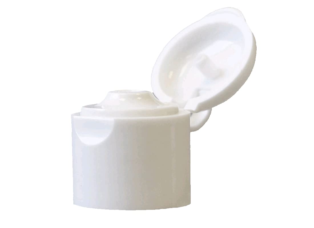 25mm Flip Top Cap for Plastic Bottles - Leak Proof & Durable (Pack of 100) - Ideal for DIY Crafts, Essential Oils, Shampoo & Cosmetic Bottles
