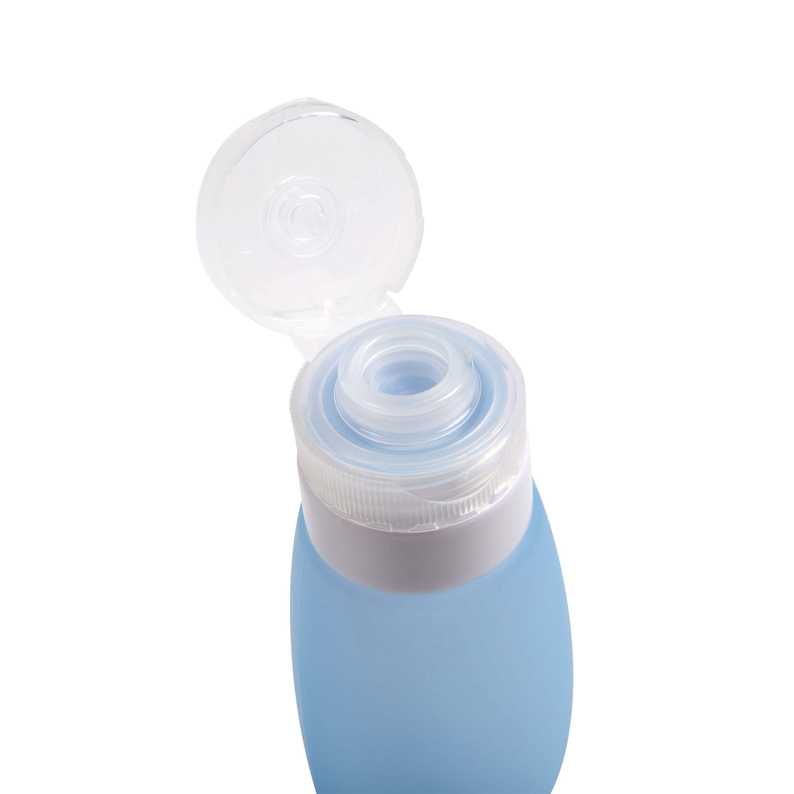 GForce Travel 4 Piece Silicone Bottle and Pouch Set - TSA Approved Leak-Proof Toiletry Organizer for Liquids, Shampoo & Cosmetics | Perfect for Air Travel, Gym & Vacation Packing